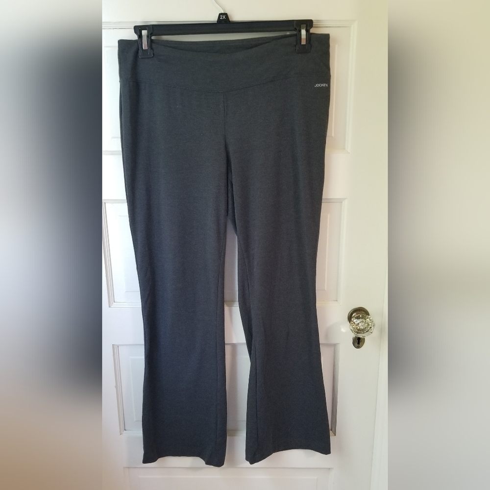 Jockey Gray Athletic Flare Leg Pants Size PXL